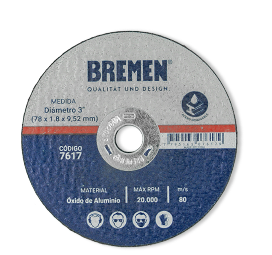Disco de corte Bremen 3" (p/cortadora de alta velocidad) 