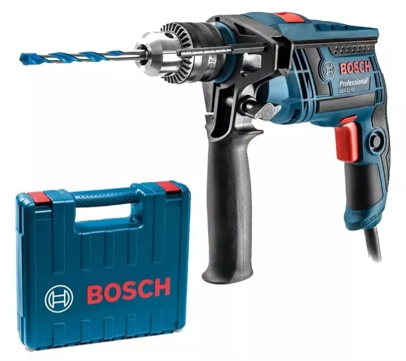 Taladro BOSCH 750 wat GSB13RE 13mm con Maletín