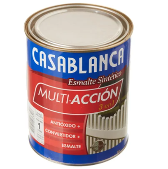 Pintura Sintetica Multiacción 3 en 1 Negro 1 Lts CASABLANCA