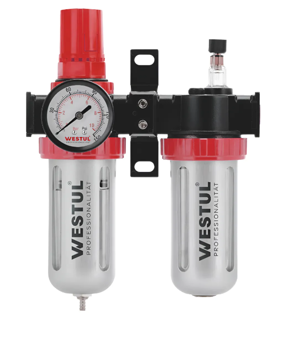 Filtro con Manometro y Trampa de Agua Compresor