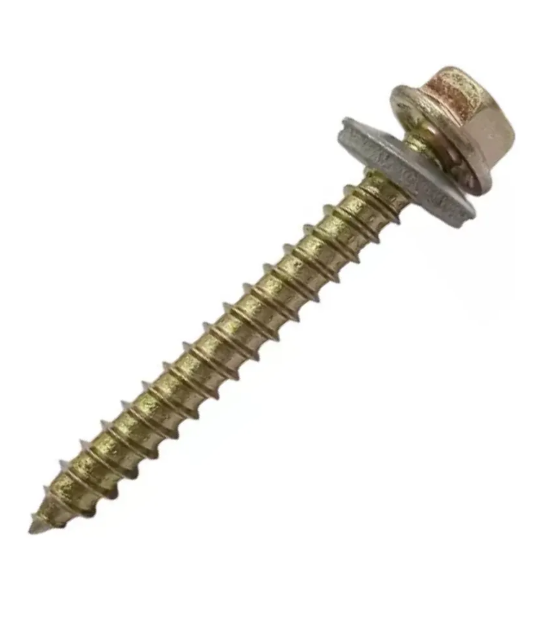 Tornillo Cabeza Exagonal Punta Aguja Ranurada Con Arandela 14x2"