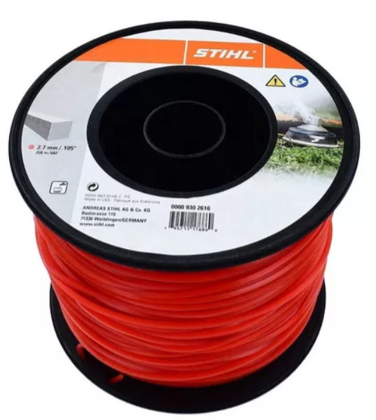 Tanza Stihl 2,7mm. Cuadrada 208 mts.