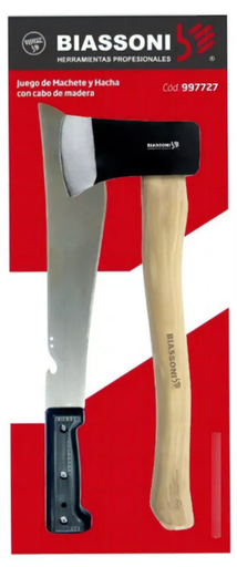 [997727] Set De Machete Y Hacha Camping BIASSONI