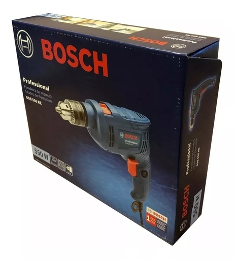 Taladro BOSCH 750 wat GSB13RE 13mm en Caja