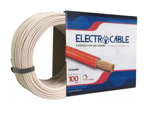 Cable Unipolar 1x4 mm Blanco x Mt. Electrocable