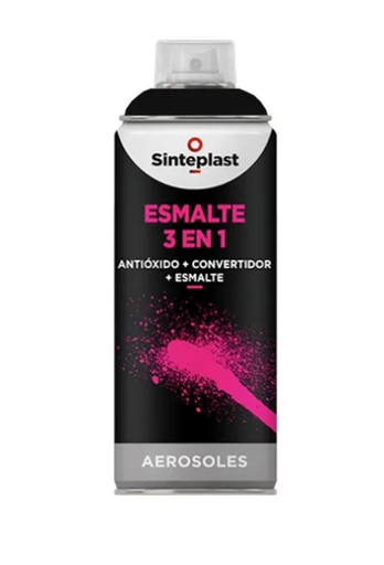 Pintura Aerosol Negro Satinado 240ML. SINTEPLAST