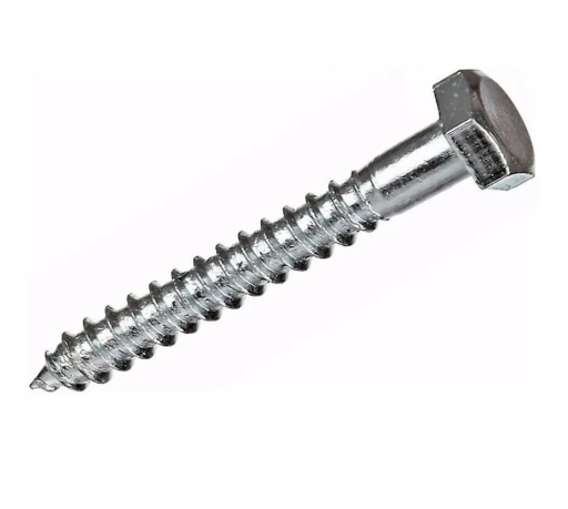 Tornillo Tirafondo Cabeza Hexagonal Zincado 3/16 x 2"