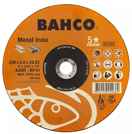 [DCMB16] Disco de corte metal 115x1,6mm BAHCO